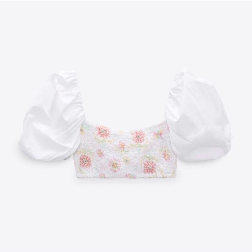 Zora Puff Sleeve - White